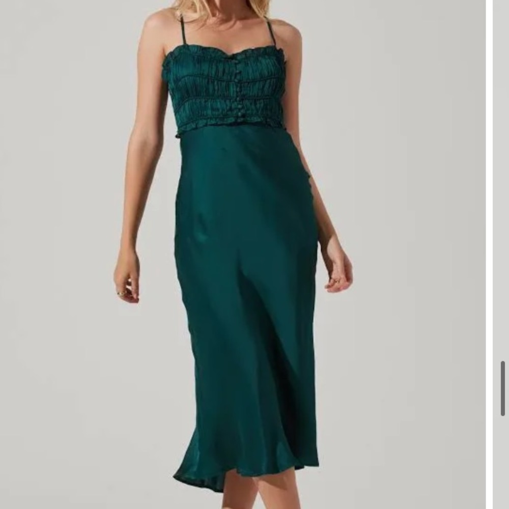 NWT Astr the label satin midi dress sz small